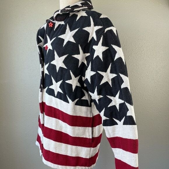 Roaman’s American Flag Themed Jacket EUC - Picture 4 of 8
